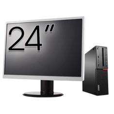 Pachet Calculator Second Hand LENOVO M910 SFF, Intel Core i5-6500 3.20GHz, 8GB DDR4, 256GB SSD + Monitor 24&amp;quot; NewTechnology Media