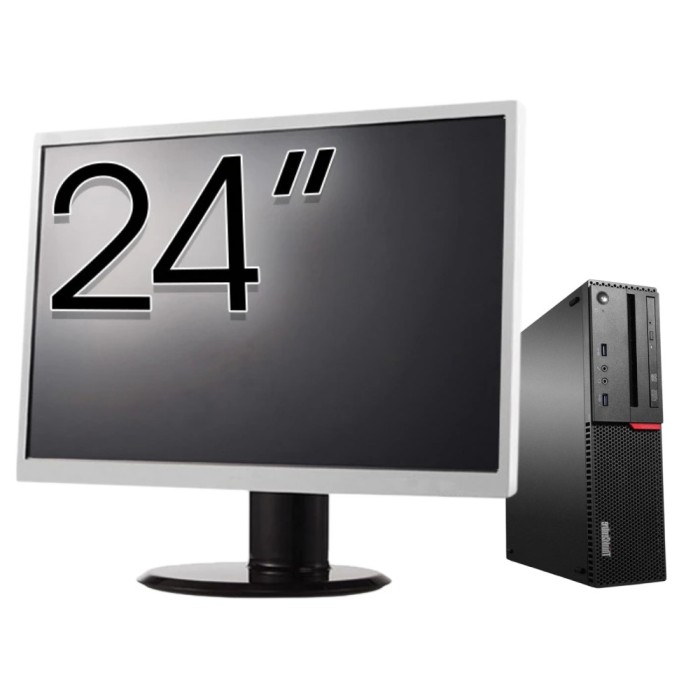 Pachet Calculator Second Hand LENOVO M910 SFF, Intel Core i5-6500 3.20GHz, 8GB DDR4, 256GB SSD + Monitor 24&amp;quot; NewTechnology Media
