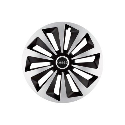 Set 4 capace roti Fox Gri-Negru R14 Compatibil Cu Audi foto