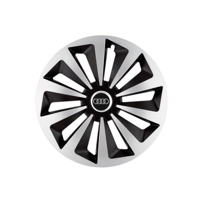 Set 4 capace roti Fox Gri-Negru R14 Compatibil Cu Audi