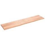 Cumpara ieftin Blat de masă maro 220x50x(2-4) cm, lemn masiv stejar tratat