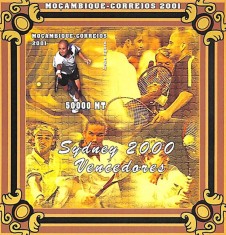 MOZAMBIC 2001 JOCURILE OLIMPICE SYDNEY CAMPIONI OLIMPICI TENIS AGASSI foto