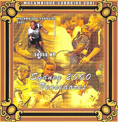 MOZAMBIC 2001 JOCURILE OLIMPICE SYDNEY CAMPIONI OLIMPICI TENIS AGASSI foto