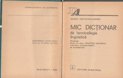 GHEORGHE COSTANTINESCU-DOBRIDOR - MIC DICTIONAR DE TERMINOLOGIE LINGVISTICA foto