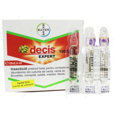 Decis Expert 2.5 ml insecticid contact Bayer (cereale, rapita, mustar, varza, conopida, fasole, mazare, salata, sfecla zahar, nap) foto