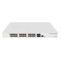 Management Switch 24 x Gigabit PoE+ Out 450W, 4 x SFP+ 10Gbps - Mikrotik CRS328-24P-4S+RM