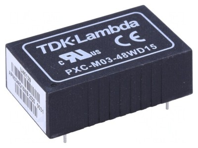 Convertor DC/DC 3W 18-75V la 15V/-15V THT foto