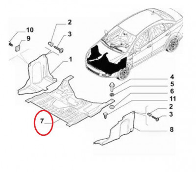 Scut motor Citroen Nemo (Aa), 10.2007-; Fiat Fiorino/Qubo, 10.2007-; Fiat Linea (323), 05.2013-; Fiat Linea (323), 06.2007-05.2013; Peugeot Bipper, 1 foto