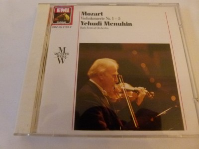 Concerte de vioara - 1-3 - Mozart- Yehudi Menuhin, CD foto