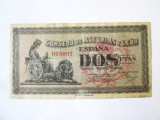 Cumpara ieftin Rara! Spania 2 Pesetas 1936 Asturias si Leon-Razboiul Civil,bancnota din imagini la cel mai mic pret
