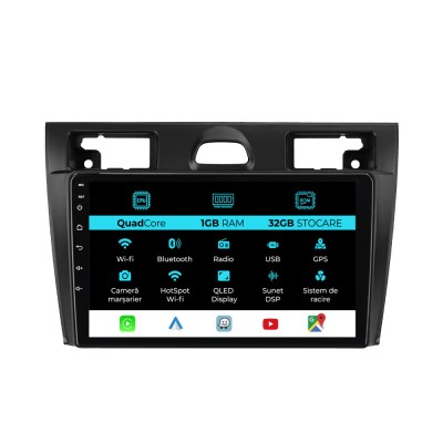 Navigatie Dedicata Ford Fiesta (2006-2011), 9Inch, 1Gb Ram, 32Gb Stocare, Carplay foto