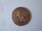 Rar! Germania-Elberfeld/Wuppertal jeton 1 Brod 1847 in stare buna