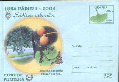 Intreg pos plic nec 2003 - Luna Padurii - Sadirea arborilor - Arborele pagodelor foto