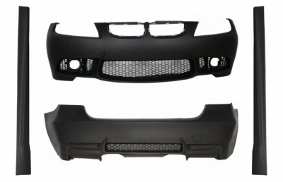 Pachet Exterior BMW Seria 3 E90 (2004-2008) Non LCI M3 Design Bara Spate Fata cu Praguri Laterale Performance AutoTuning foto