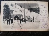 Carte postala clasica Busteni, Tunelul, circulata, ed. Staengel/ Dresden, Fotografie