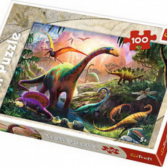 Puzzle trefl 100 pe taramul dinozaurilor