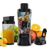 Mini blender portabil premium pentru smoothie 700ml, 20000rpm, 6000mAh, Asteroid GSM nutriXGo, negru