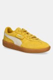 Puma sneakers din piele &icirc;ntoarsă Palermo Cobalt Glaze culoarea galben 396463