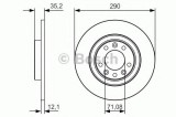 Disc frana CITROEN C4 Grand Picasso II (2013 - 2016) BOSCH 0 986 479 C25