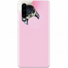 Husa silicon pentru Huawei P30, Dog And Pink