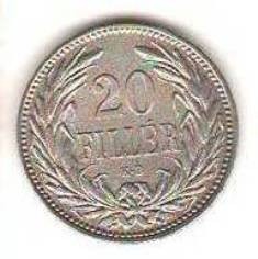 SV * Ungaria 20 FILLER 1908 * UNC + luciu monetar integral ! foto