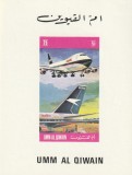 Umm Al Qiwain 1972 - Aviatie , colita dantelata , MNH.