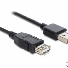 Cablu prelungitor EASY-USB 2.0-A la USB 2.0-A T-M 3m, Delock 83372