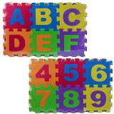 Covoras buretat, 48&times;32 cm, 6 buc, Litere + Cifre