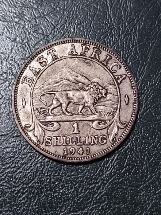 EAST AFRICA 1 SHILLING 1941 ARGINT