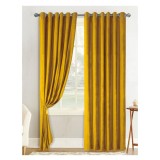 Draperie Atria, Velvet Amelie 5018-133, catifea, galben, semiopac, H 280 cm