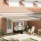 Copertină Retractabil Bej 4,5 &times; 3 m Poliester și metal