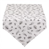 Cumpara ieftin Fata de masa bumbac alb gri Forest 50*160 cm