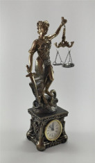 Pachet statuia justitiei cu ceas 28cm+statuia justitiei 40 cm fara ceas foto