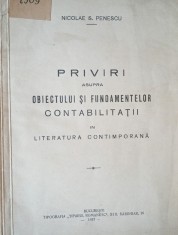 Priviri asupra obiectului si fundamentelor Contabilității (N. S. Penescu, 1937)