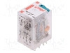 Releu electromagnetic, 12V DC, 20A, 3PDT, serie R3N, RELPOL - R3N-2013-23-1012-WT foto