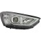 Far Hyundai Santa Fe (DM), 05.2012-10.2016, partea Dreapta, electric, tip bec D3S+H7, fara bec, fara balast, cu motoras, cu lumini de zi pe LED, TYC