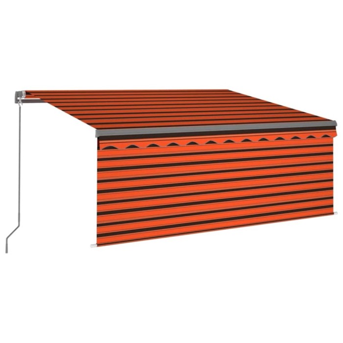 Copertina retractabila manual stor&amp;LED portocaliu&amp;maro 3x2,5 m