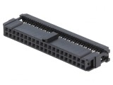 Mufă IDC Mamă 40 PIN Cablu-Bandă Aurită Neagră, TE Connectivity
