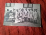Fotografie - Carte Postala interbelica - La gradinita de fete