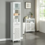 Dulap inalt baie 161x35x32cm alb [en.casa] HausGarden Leisure, [en.casa]