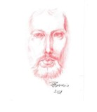 Sg5. Grafica in tehnica sangvina - Portret de barbat dupa Marii Clasici, Valori, Portrete, Cerneala, Realism, RavariuArt