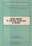 Metode numerice in rezistenta materialelor si mecanica