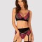Set Rosenty Obsessive, Negru, XS/S