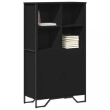 VidaXL Dulap &icirc;nalt, negru, 79,5x35,5x137,5 cm, lemn prelucrat