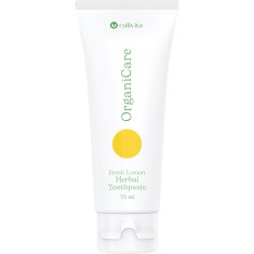 OrganiCare Toothpaste, Pastă de dinţi din Plante, cu Aromă de Lăm&acirc;ie, fara Fluor (75 ml) - Calivita