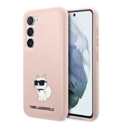 Husa pentru Samsung Galaxy S23 Plus - Karl Lagerfeld Silicone (KLHCS23MSNCHBCP) - Pink Choupette foto