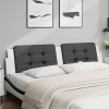 Pernă pentru tăblie pat, negru și alb, 200cm, piele artificială