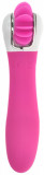 Vibrator Double Stimulation Sexy Tongue USB Silicon Roz Inchis 15 cm