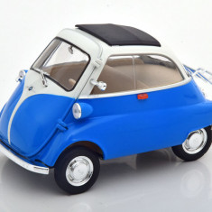 Macheta auto BMW Isetta 1959 albastru/alb, 1:18 Welly