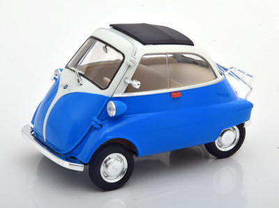 Macheta auto BMW Isetta 1959 albastru/alb, 1:18 Welly foto